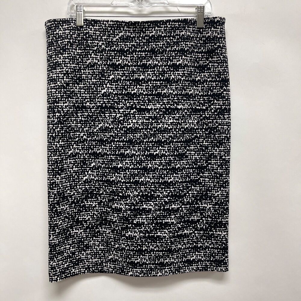 Vince Camuto Women's Straight Pencil Skirt Large Black White